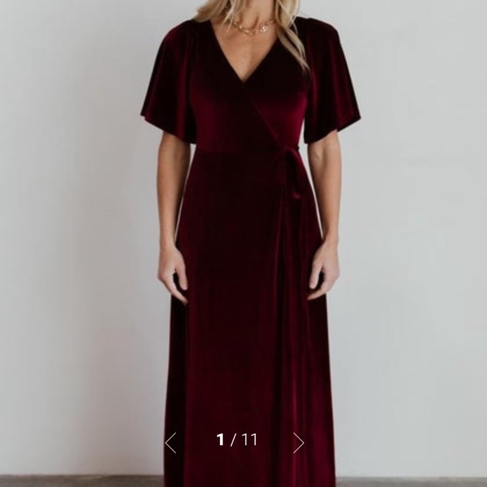 Baltic born Megan mulberry velvet wrap dress